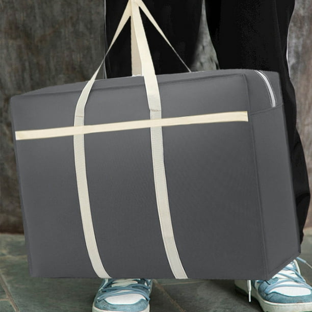 Bolsa De Almacenamiento De Viaje, Bolsa De Lona No Tejida De Gran Capacidad, Bolsa De Edredón Portátil, Organizador Práctico Para Mudanzas, Hogar Y Viajes, Gris