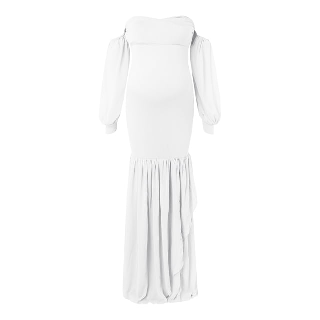 Vêtements de Maternité Robe d'Allaitement Fournisseur Robe de Maternité Femmes en Maille Sans Manches Robe de Séance Photo Traînante