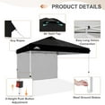 thumbnail image 6 of EAGLE PEAK 12 x 12 Easy Set Up Straight Leg Pop Up Outdoor Canopy with One Removable Wall,Black, 6 of 10