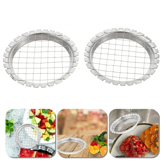 BESTOYARD 2pcs Potato Cube Cutter Fruit Egg Slicer Tomato Chopper Easy to Use French Fry Cutter