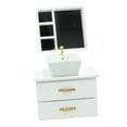 thumbnail image 5 of MERIGLARE 1:12 Miniature Bathroom Sink Cabinet Mirror, Dollhouse Wash Basin Cabinet Model Dollhouse Decoration Best Gift Toys for child White, 5 of 8