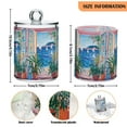 thumbnail image 5 of Yayeee 4 Pack Qtip Holder Bathroom Cotton Swab Canister with Lid Clear Dispenser Set, Seaside Door, 5 of 6