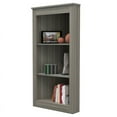 thumbnail image 6 of Inval America 47" 3 Shelf Manufactured Wood Corner Bookcase in Gray Smoke Oak, 6 of 10