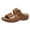 Brown, variant on Womens Sandals Plus Size Summer Casual Solid Flip-flops Beach Wedge Toe Fish Mouth Sandals