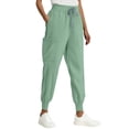 thumbnail image 2 of Elastic Bottom Joggings Womens Scrub Pants Skinny Leg Cuffed Stylish Comfortable Scrubs Jogger Green XL 28", 2 of 5