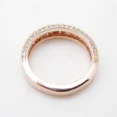 thumbnail image 3 of Classic Ring 1.50Ct Round Cut Simulated Diamond Women's Half Eternity Wedding Band Ring 14k Rose Gold Plated Silver, 3 of 4