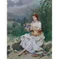 thumbnail image 2 of Raimundo de Madrazo y Garreta 12x14 Gold Ornate Wood Frame and Double Matted Museum Art Print Titled - The Flores Bouquet, 2 of 4