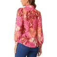 thumbnail image 3 of INSPIRE CHIC Women's Floral Print Shirt Button Up Long Sleeve Fashion Casual Blouse Top, 3 of 4