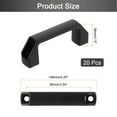 thumbnail image 2 of Uxcell 20 Pack Rectangular Plastic Pull Handle, 90mm/3.5 Inch Hole Center Cabinets Pull for Drawer Luggage Mechanical Equipment Garages, Black, 2 of 5