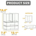 thumbnail image 2 of SpaceAid Bottle Storage Organizer - Acrylic Bottles Station Organizer Container Stackable Clear Drawers for Countertop Vanity Bathroom Cabinet Pantry Organization 4 Pack 2M2L 14.4 H, 2 of 3