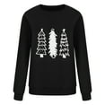 thumbnail image 5 of Christmas Shirts for Women Xmas Tree Print Sweatshirt Casual Round Neck Long Sleeve Pullover Holiday Party Pullover pullover hoodie, 5 of 7