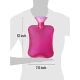 thumbnail image 4 of Bolsa de agua caliente de goma con funda de punto, transparente, 2 litros, color azul, 4 of 7