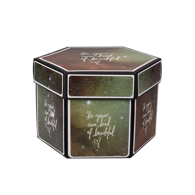 Sorpresa Álbum de fotos Caja de regalo hexagonal Aniversario Cumpleaños Navidad Álbum de recortes Caja de regalo de bricolaje Tipo 4 Advancent HA6662-04B