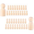 thumbnail image 1 of 40 Piezas De Figuras De Yeso para Pintar, Figuras para Pintar, Mini Personas, Proyectos DIY Y Manualidades, Decoración del Hogar, Madera Natural, 1 of 4