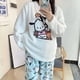 thumbnail image 1 of Sanrio Pochacco-ropa de casa de franela para mujer, Jersey Kawaii Y2k, Tops, pantalones sueltos, trajes de 2 piezas, pijamas de felpa, conjunto a juego, nuevo, 1 of 4