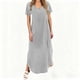 thumbnail image 2 of Vestido Corto para las Mujeres de Verano Color Sólido Cuello en V Vestido de Bolsillo de Manga Corta, Vestido de Verano Casual de las Mujeres para las Salidas de Primavera, 2 of 6