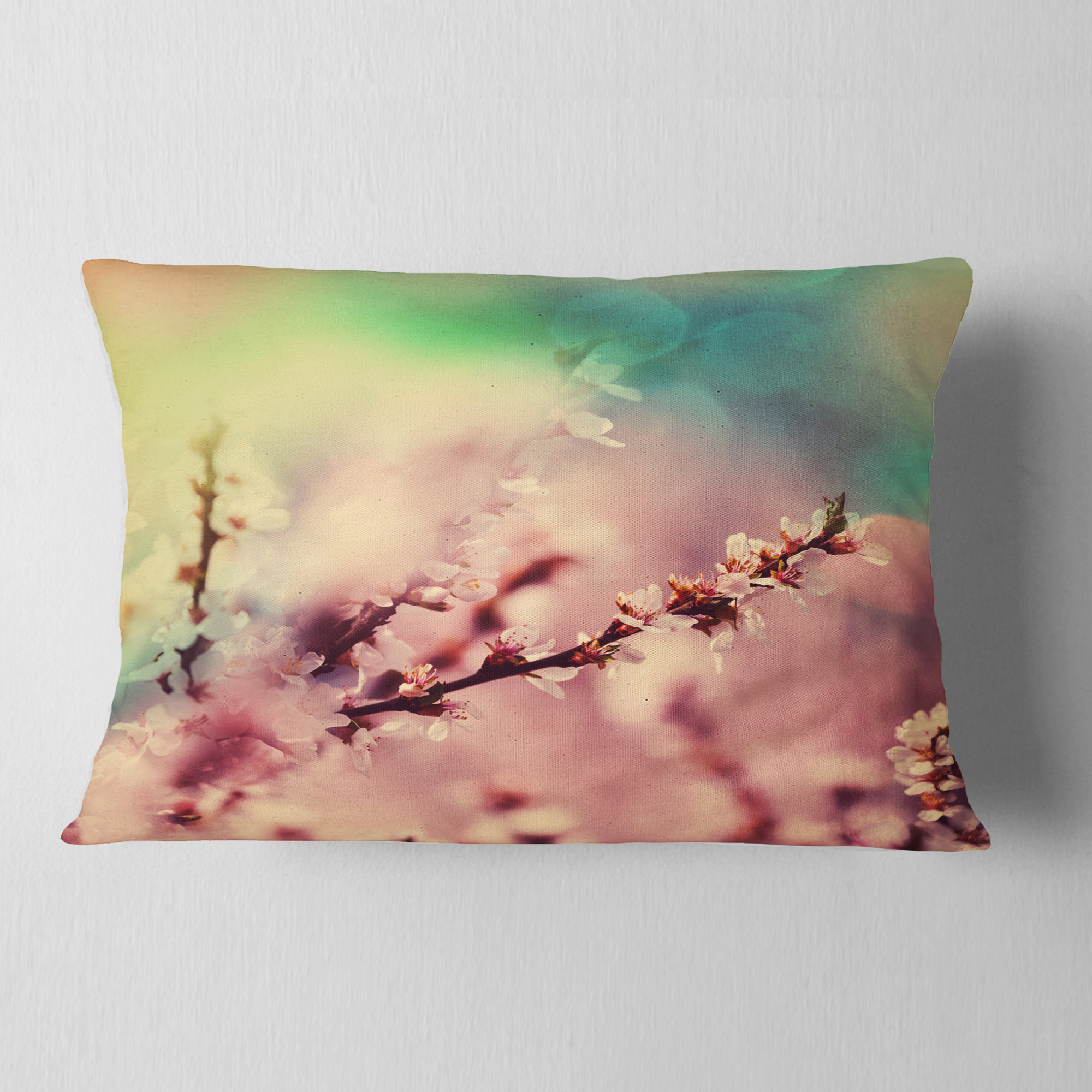 Designart 12" x 20" Pink Polyester Throw Pillow
