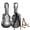 Gray, with Wood Stand, variant on Yescom Universal Guitar Case Backpack Strap Padded Shoulder Strap with Adjustable Sternum Strap