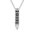 thumbnail image 2 of New Titanium Steel Necklace Men s Pendant Retro Hipster Bullet Skull Pendant Korean Style Pendant Boys Pendant, 2 of 5