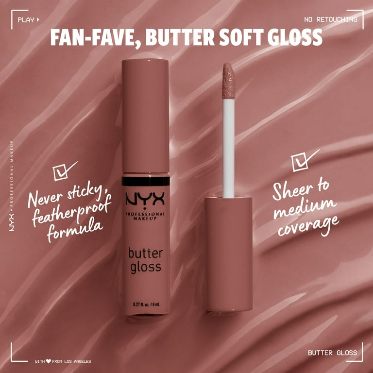 NYX Makeup Butter Gloss, Non-Sticky Lip Gloss, Spiked Toffee, 0.27 Oz - Walmart.com