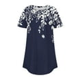thumbnail image 4 of Womens Tops Short Sleeve Womens Tops 2025 Spring Neck Casual Print Tunic T Shirts Womens Tops Shirts for Women, 4 of 4