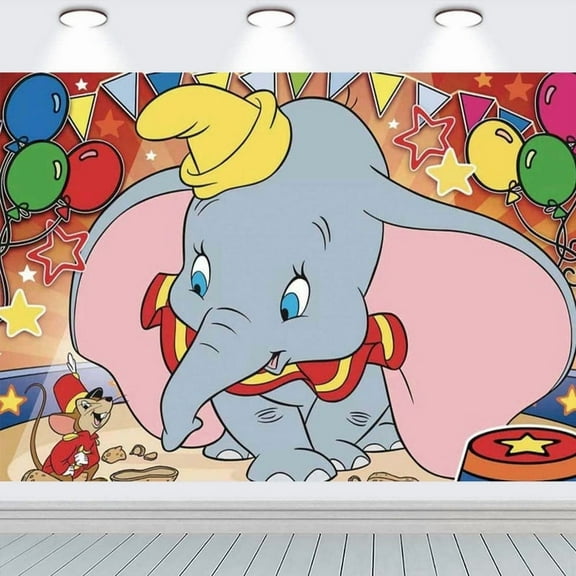 Dumbo Party Supplies Taspestry Poster Banner Backdrop Background Wall Decor