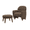 Brown, variant on Tcbosik Accent Chair with Ottoman, Fabric Armchair with Footstool, Upholstered Single Sofa Chair for Living Room, Reading Room, Bedroom, Beige & White
