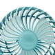 thumbnail image 2 of Mini ventilador USB portátil con aspas dobles para escritorio, refrigeración de 2 cabezales para estudiantes y oficina, compacto y plegable, redondo azul claro, 2 of 5