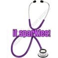 thumbnail image 2 of Prestige Medical Clinical Lite™ Stethoscope, Purple Sparkles, 2 of 3