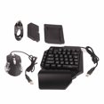 thumbnail image 4 of Mini ratón portátil para juegos Bling Bling teclado reposamuñecas USB RGB 35 teclas, 4 of 12