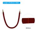 thumbnail image 2 of Uxcell 3.9ft Dark Red Velvet Stanchion Rope, Crowd Control Barrier Rope with Snap Hook, Golden, 2 of 6