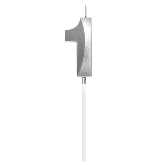 Falleo Clearance Birthday Number Candle 3D Shape Birthday Candle Decoration Birthday Cake Candle Silver 1Pc Number 1, Birthday Number Candle 3D Shape Birthday Candle Decoration Birthday Cake Candle!