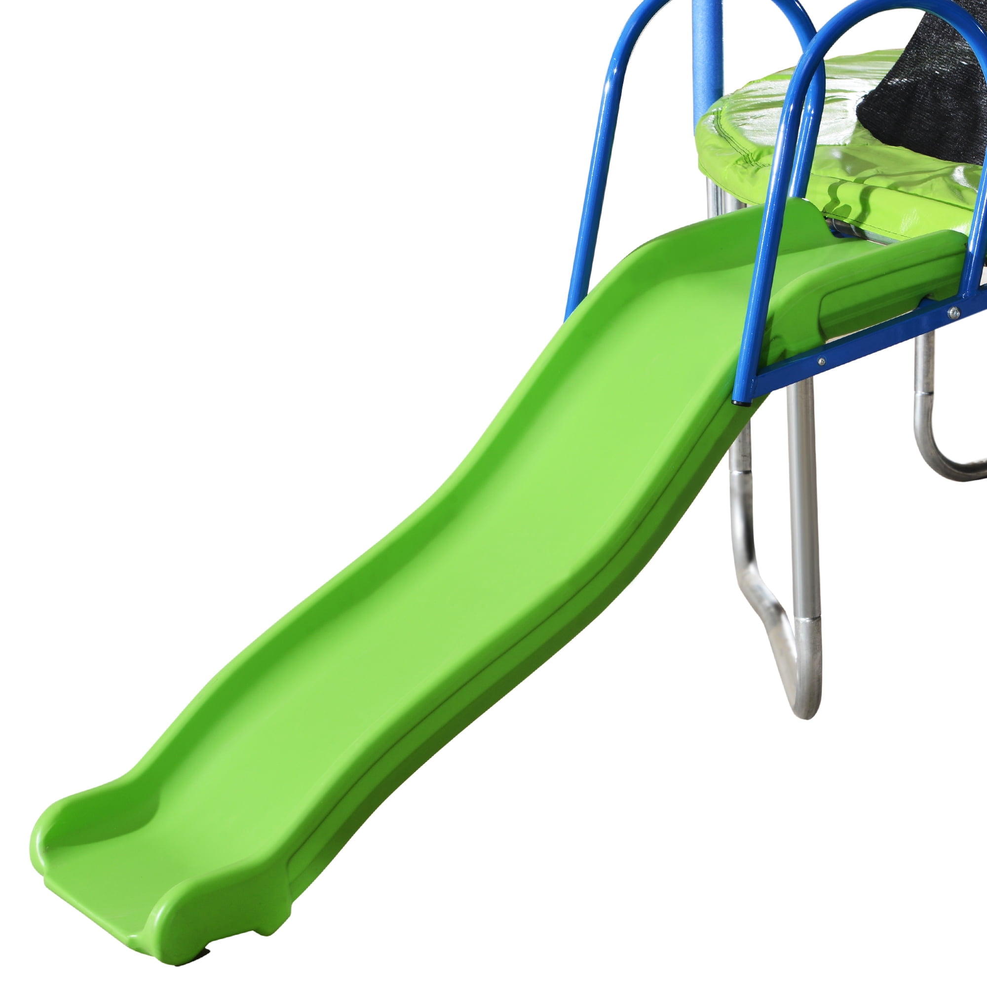 14ft Trampoline with Slide and Basketball Hoop for Kids Teens Adults, Swing-metal Outdoor Recreational Trampoline with Safety Enclosure Net, Capacity for 5-6 Kids