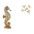 thumbnail image 1 of Estatua de resina,Estatua de resina para decoración del hogar,manualidades,oro,Escultura de oro,figura de resina,regalos decorativos.,Arte de pared de pájaros de madera,Pájaros de madera, 1 of 8
