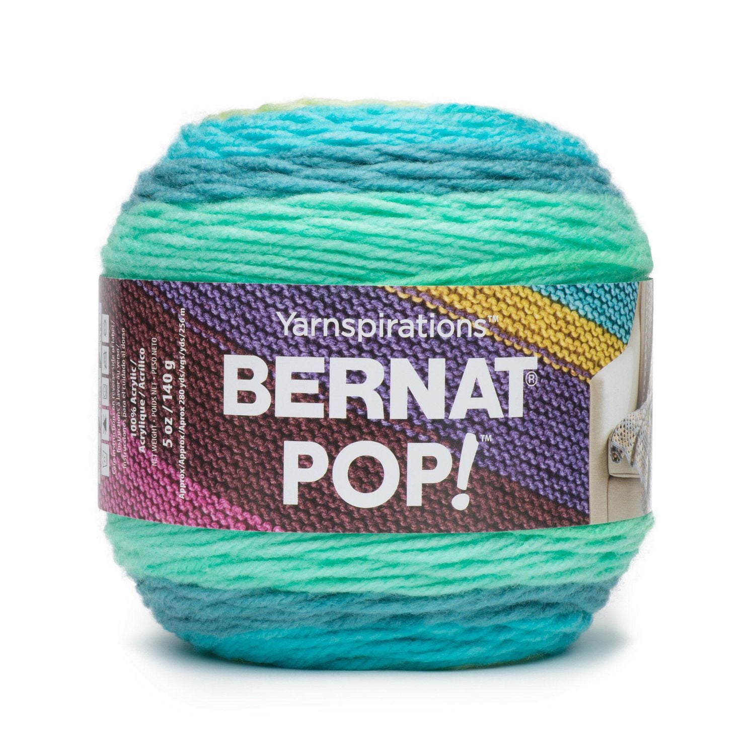 "Bernat® Fil Pop!™, Acrylique #4 Moyen, 5oz/140g, 280 Yards"