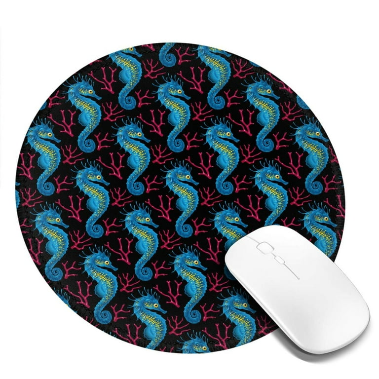 Leshiry Mousepad Rotondo In Gomma Antiscivolo – Piccolo Diametro 20 Cm, Design Marble Pink, Spesso 3 Mm, Per Computer E Laptop