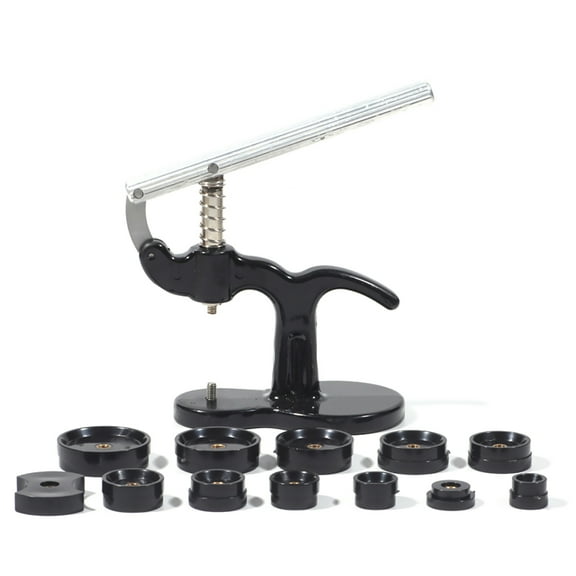 GUYUTING Professional Watch Case Press Tool Set for Mechanics with 12 Durable ABS Metal Dies 50-18mm
