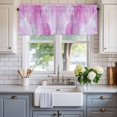 thumbnail image 2 of Purple Marble Window Valance Curtain Abstract Geometric Modern Ombre Rod Pocket Short Curtain for Living Room, Bedroom & Kitchen Window Decor 60x18in, 2 of 8