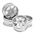 thumbnail image 2 of Llantas para coche RC a escala 1/10, accesorios para juguetes RC, diámetro de 2,05", alto rendimiento Blanco, 2 of 9
