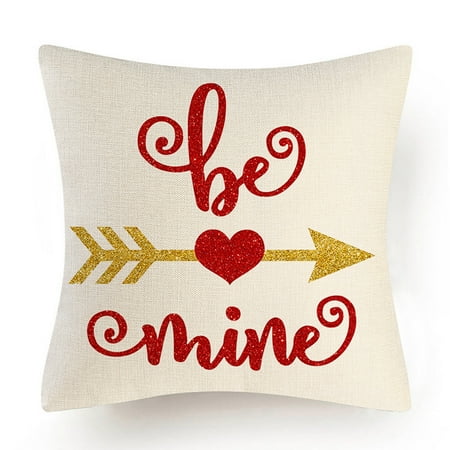 

of Home 4 Covers inch Decor 18x18 Valentines for Set Day Case