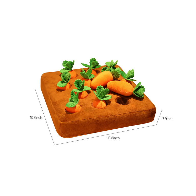 Carrot Farm Dog Toy Dog Chew Toys Squeaky Carrots Enrichment Dog Puzzle Toys