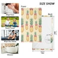 thumbnail image 6 of Yayeee 2 Pack Hand Towels for Bathroom 100% Cotton 16" x 28" Soft Absorbent Kitchen Towel, Sunshine Pineapples, 6 of 7