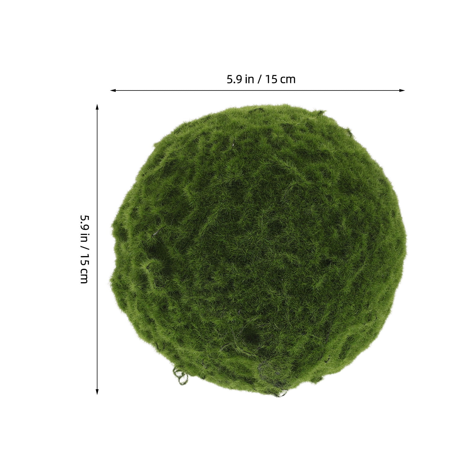 Worgeous Faux Green Moss Ball for Home Decor DIY Holiday Display Realistic Artificial Moss Plant for Party Wedding Vase Filler Foam Grass Ball for Decoration