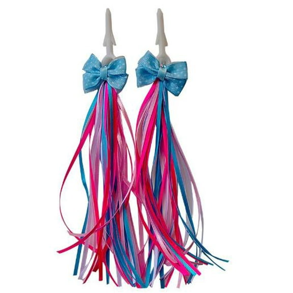 OUNONA 4-Pack Colorful Bike Handlebar Streamers for Kids - Vibrant Tassel Ribbons for Scooters and Boys Girls Bike Decorations