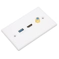 thumbnail image 3 of Placa de pared Ethernet con interfaz multimedia de alta definición, sin soldadura, USB 3.0, placa de pared tipo F para TV, proyectores y computadoras, 3 of 12