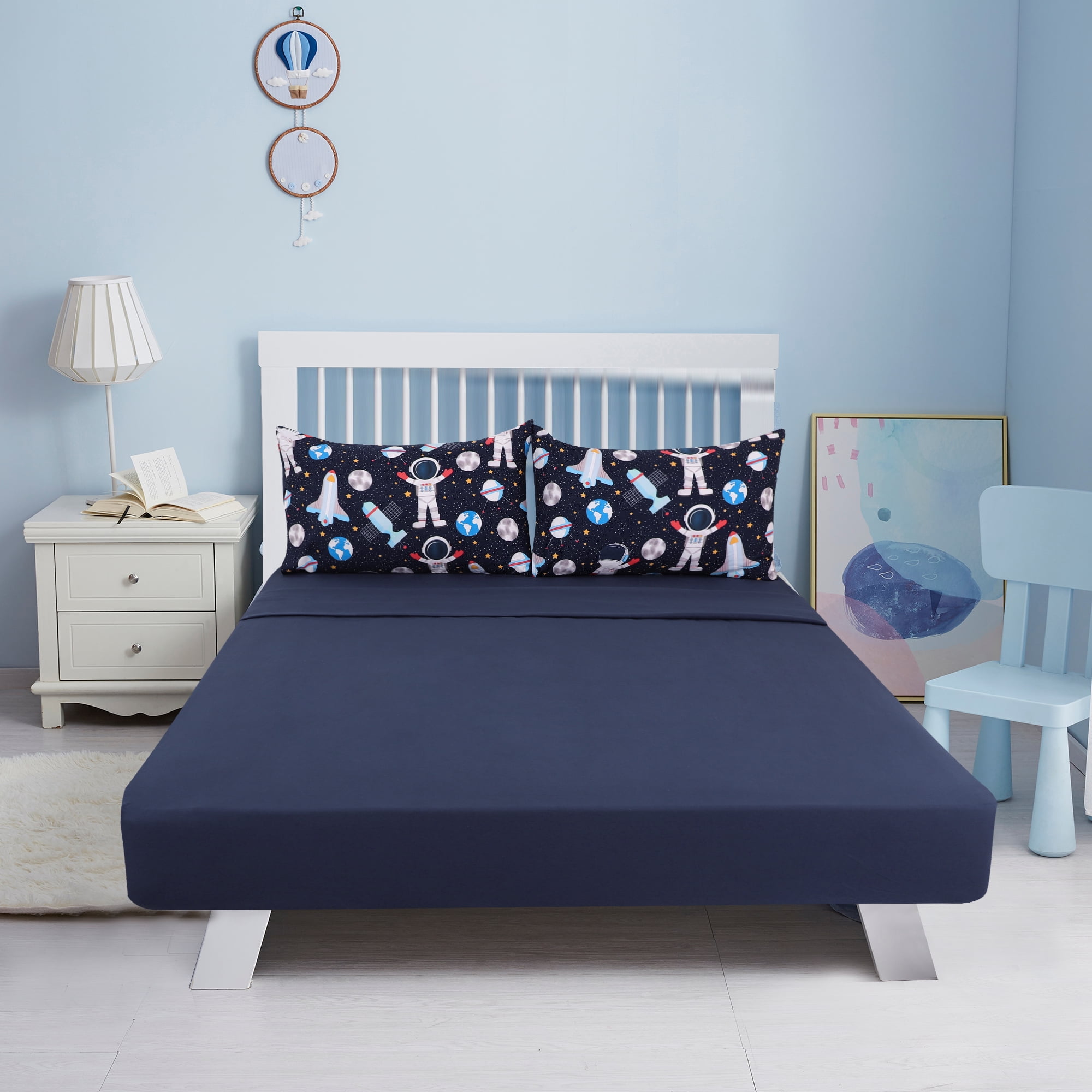 Unique Bargains 3 Piece Brushed Polyester Kid Duvet Cover Bedding Set Twin