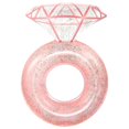 thumbnail image 1 of Anillo de diamantes inflable Pool Float HeySplash en oro rosa, 1 of 7