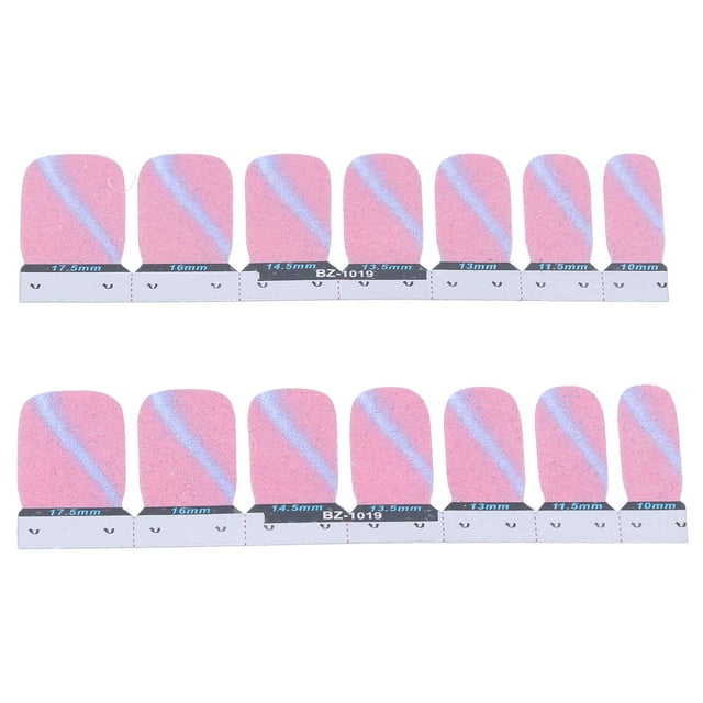 Fyydes Nail Polish Strip,DIY Nail Wraps,14pcs Nail Polish Strip DIY Adhesion Nail Wraps Decals Transfer Sticker Manicure Tool
