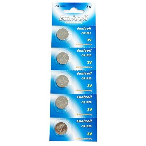 Eunicell Batteries CR1620 5009LC Lithium Blister 3V 3 Volts (5 pcs)