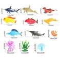 thumbnail image 3 of PVCS 12 Ensembles de Modèles d'Animaux du Monde Marin Colorés Simulés, Ornements, Cadeau pour Enfants, 3 of 9